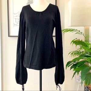 Long Bell sleeves black top